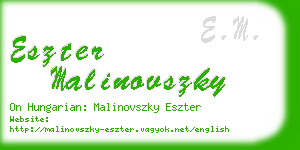 eszter malinovszky business card